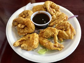 Prawn pakora at Urban India Cafe