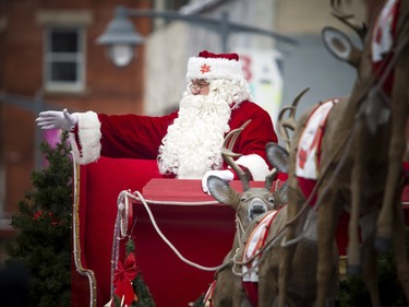 Santa made an appearance at the very end of the 49th Annual Help Santa Toy Parade Saturday, November 17, 2018.  Ashley Fraser/Postmedia