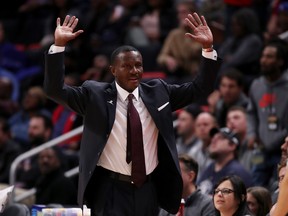 Piston head coach Dwane Casey returns to Toronto for the first time on Wednesday night. (GETTY IMAGES)