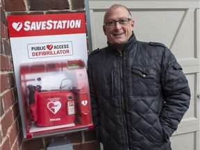 Chris Troughton, a cardiac arrest survivor, installed an automated external defibrillator outside his Kanata house for public use in case of emergency.