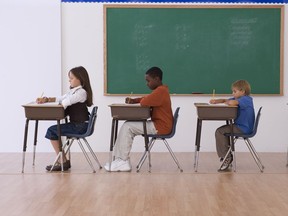 Students in a classroom.