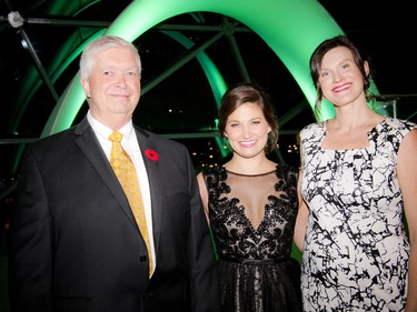 From left, Robert Ridley, Habitat for Humanity Greater Ottawa board chair, Sarah Freemark, emcee for the evening, and Alexis Ashworth, Habitat for Humanity Greater Ottawa chief executive officer.