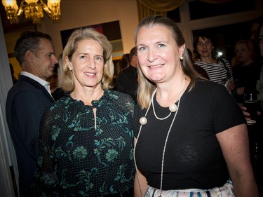 Penny Johnson, the director of the UK Government Art Collection, and Susan le Jeune d’Allegeershecque, the British High Commissioner to Canada.