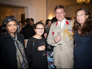 From left, Rachel Kalpana James, Amity Bradbury, Brigadier Nick Orr, defence advisor for the British High Commission, and Emma Orr.