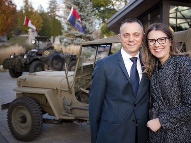 From the Embassy of Romania, Colonel Florin Ureche, defence, military, air and naval attaché, and Alina Ureche.