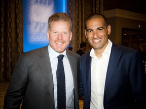 Sports legends Daniel Alfredsson and Andy Ram.
