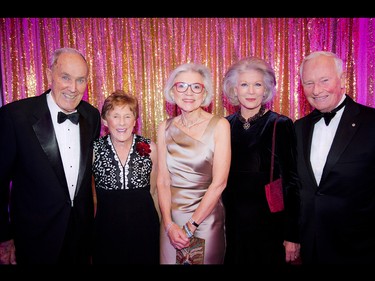 From left, Frank McArdle, Sharon Johnston, Beverley McLachlin, former Supreme Court chief justice, Adrian Burns, National Arts Centre board of trustees chair, and former governor general David Johnston. David Johnston and his wife Sharon were the honourary co-chairs of the gala.