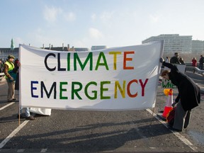 Extinction Rebellion activists block traffic on Westminster Bridge. The climate change activists are hailing the 17th of November as Rebellion Day and are blocking five of London’s Bridges, Waterloo, Southwark, Blackfriars, Lambeth and Westminster. The group are calling on followers to rebel against the government’s inaction to curb climate change and a potential ecological collapse.