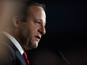 Colorado Gov.-elect Jared Polis speaks to supporters during the Democratic watch party in downtown Denver on Tuesday, Nov. 6, 2018.