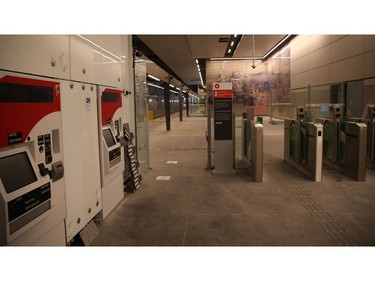 Fare Gates and Vending Machines of Ottawa's LRT.