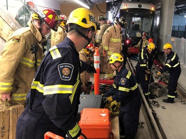 LRT Emergency training exercise.