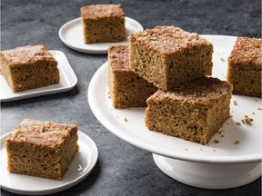 Applesauce snack cake. This recipe appears in the cookbook "Perfect Cake."