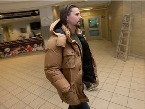 San Jose Shark Erik Karlsson managed to elude about a dozen fans that had turned up at the University of Ottawa athletic facility to watch him practice in advance of his first against his old team, the Ottawa Senators, at Canadian Tire Centre on Saturday. He had pulled the hood of his jacket up over his head as he got off the bus.