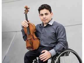 Concert violinist Niv Ashkenazi and a Violin of Hope, an instrument reclaimed from the Holocaust.