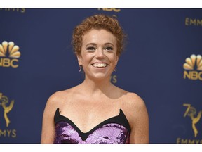 FILE - In this Sept. 17, 2018 file photo Michelle Wolf arrives at the 70th Primetime Emmy Awards at the Microsoft Theater in Los Angeles. President Donald Trump is suggesting, Tuesday, Nov. 20, 2018, he might attend next year's White House Correspondents Dinner now that the event is no longer featuring a comedian. Wolf was criticized last year for her jokes about Trump's administration.