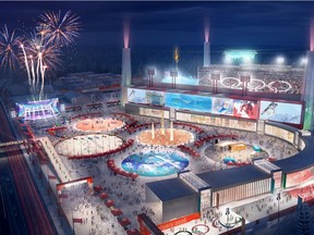 An artist's rendering of a refurbished McMahon Stadium in Calgary is seen in this handout image.