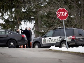 Niagara Regional Police, OPP and the SIU attend a scene near Effingham Street and Roland Road in Pelham, Ont. on Thursday, Nov. 29, 2018.