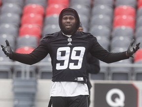 The Redblacks have decided against dressing their sacks leader, A.C. Leonard, for the East final.