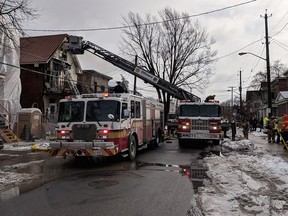 Ottawa fire on scene of a working fire at 93 Hamilton Ave. N. Wednesday.
