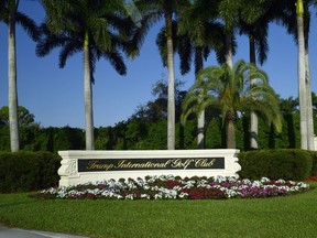 A view of the Trump International Golf Club in West Palm Beach, Fla., Wednesday, Nov. 21, 2018.