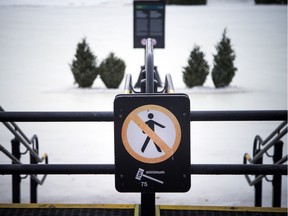 The NCC announced the Rideau Canal Skateway is temporarily closed because of adverse weather conditions and their negative impact on the ice Sunday January 21, 2018.   Ashley Fraser/Postmedia