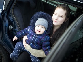 Cora Young and her 15-month-old daughter, Adeline, had a scare when they found a rat loose in their car while driving down Highway 417.