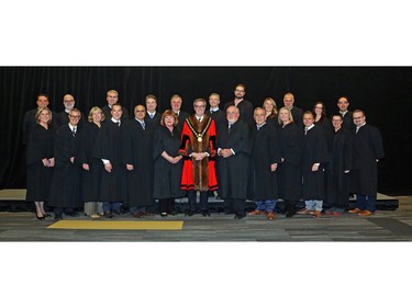 New City of Ottawa Council members prior to their inauguration ceremony for Ottawa's new city council, Dec. 3, 2018.