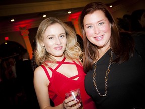 Evan Childerhose, associate editor of Faces Magazine, and Danielle Robinson, president and CEO of the Ottawa Senators Foundation.