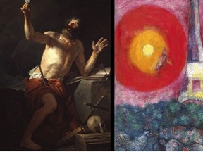Jacques-Louis David's St. Jerome, left, and Marc Chagall's La Tour Eiffel, right, were at the centre of an art world storm this year. It wasn't the kind of controversy the National Gallery of Canada needed.