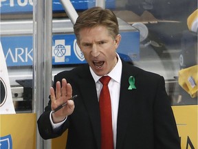 Philadelphia Flyers head coach Dave Hakstol .