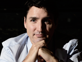 Prime Minister Justin Trudeau takes part in a year end interview with The Canadian Press on Dec. 14, 2018.