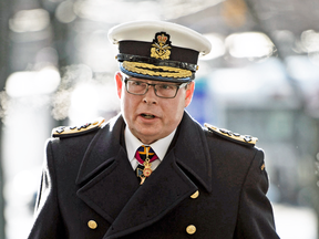 Vice Admiral Mark Norman arrives to the Ottawa Courthouse in Ottawa on Dec. 12, 2018.