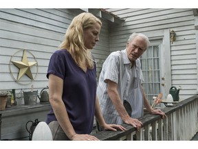 This image released by Warner Bros. Pictures shows Alison Eastwood, left, and Clint Eastwood in a scene from "The Mule."