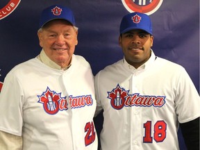 Sebastien Boucher, right, will take over from Hal Lanier. The two are seen posing together in 2014.