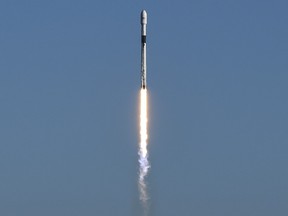 A SpaceX Falcon 9 rocket lifts off at the Cape Canaveral Air Force Station in Cape Canaveral, Fla., Sunday, Dec. 23, 2018. The rocket is carrying the U.S. Air Force's most powerful GPS satellite ever built.