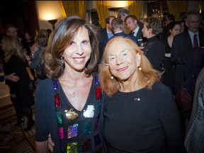 French Ambassador Kareen Rispal and Helen Vari of the George and Helen Vari Foundation, which gave a donation for the renovation of the embassy's Birch Room.