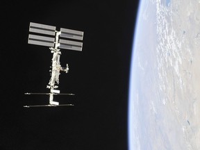 This NASA photo obtained November 4, 2018 shows the International Space Station.