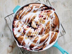 Raspberry jam Danish wreath from Set for the Holidays with Anna Olson.