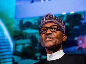 Muhammadu Buhari, Nigeria's president, speaks during the U.S.-Africa Business Forum in New York on Sept. 21, 2016.