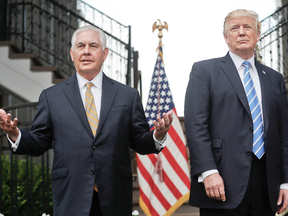 Then-Secretary of State Rex Tillerson with President Donald Trump in August 2017.