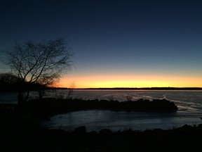 Sunrise on the Ottawa river.