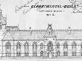 Early drawing of the West Block (Library and Archives Canada)