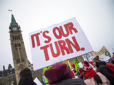 Ottawa's Women's March Canada took place Saturday Jan. 19, 2019 starting at Parliament Hill and marching down Bank Street to Lansdowne, braving the extreme cold weather.