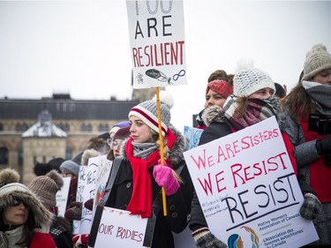 Ottawa's Women's March Canada took place Saturday Jan. 19, 2019 starting at Parliament Hill and marching down Bank Street to Lansdowne, braving the extreme cold weather.