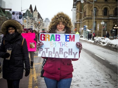 Ottawa's Women's March Canada took place Saturday Jan. 19, 2019 starting at Parliament Hill and marching down Bank Street to Lansdowne, braving the extreme cold weather.