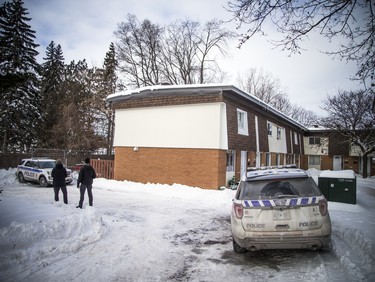 Ottawa police forensic identification section were on Penny Drive investigating the homicide of Susan Kuplu, Saturday Jan. 26, 2019.
