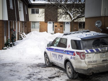 Ottawa police forensic identification section were on Penny Drive investigating the homicide of Susan Kuplu, Saturday Jan. 26, 2019.