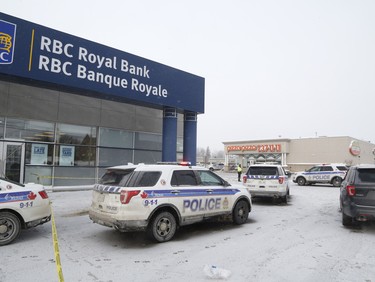 Police at the scene of a shooting at the Elmvale Mall in Ottawa on Thursday, January 31, 2019.