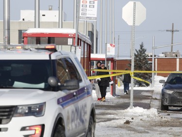 Police at the scene of a shooting at the Elmvale Mall in Ottawa on Thursday, January 31, 2019.