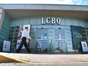 A man walks into a LCBO location on the Queens Quay, Wednesday, September 13, 2017.